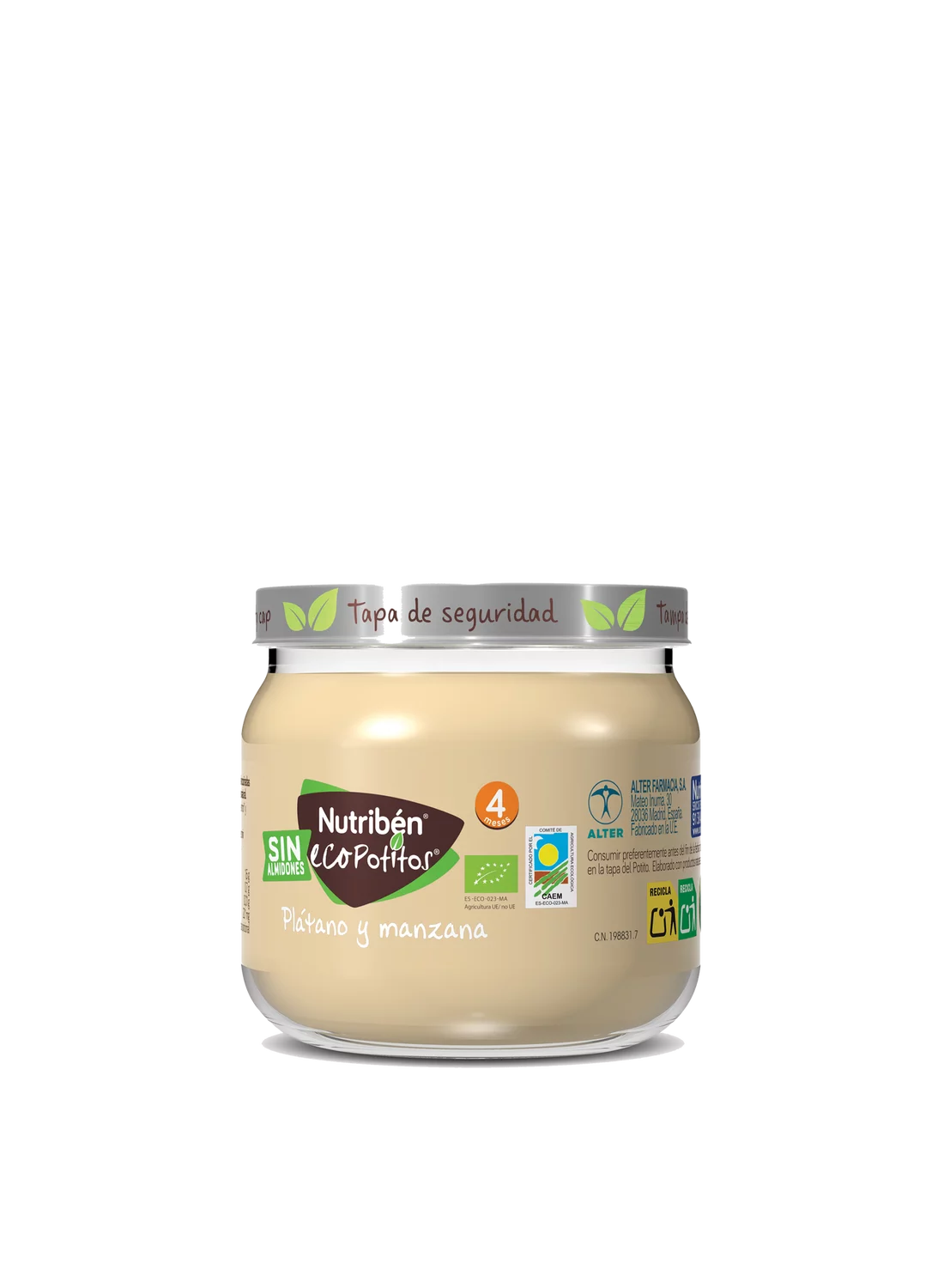 EcoPotito de fruta: Plátano y manzana 120gr