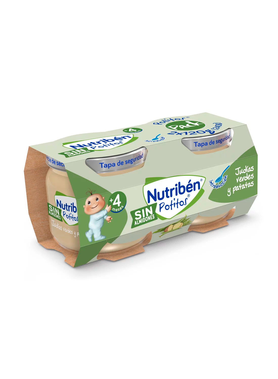 Potito de introducción a la verdura: Judías verdes y patatas 120gr x 2