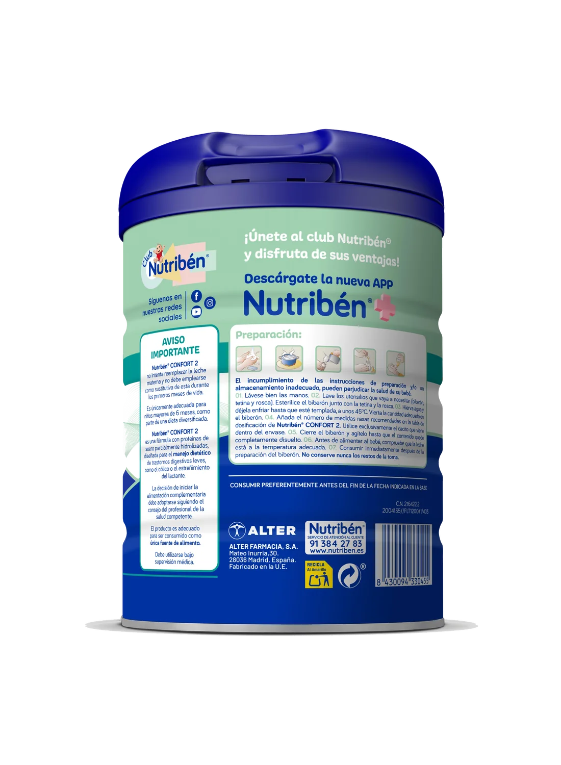 Nutribén® Confort 2: Leche de fórmula para cólicos y estreñimiento desde los 6 meses (1)