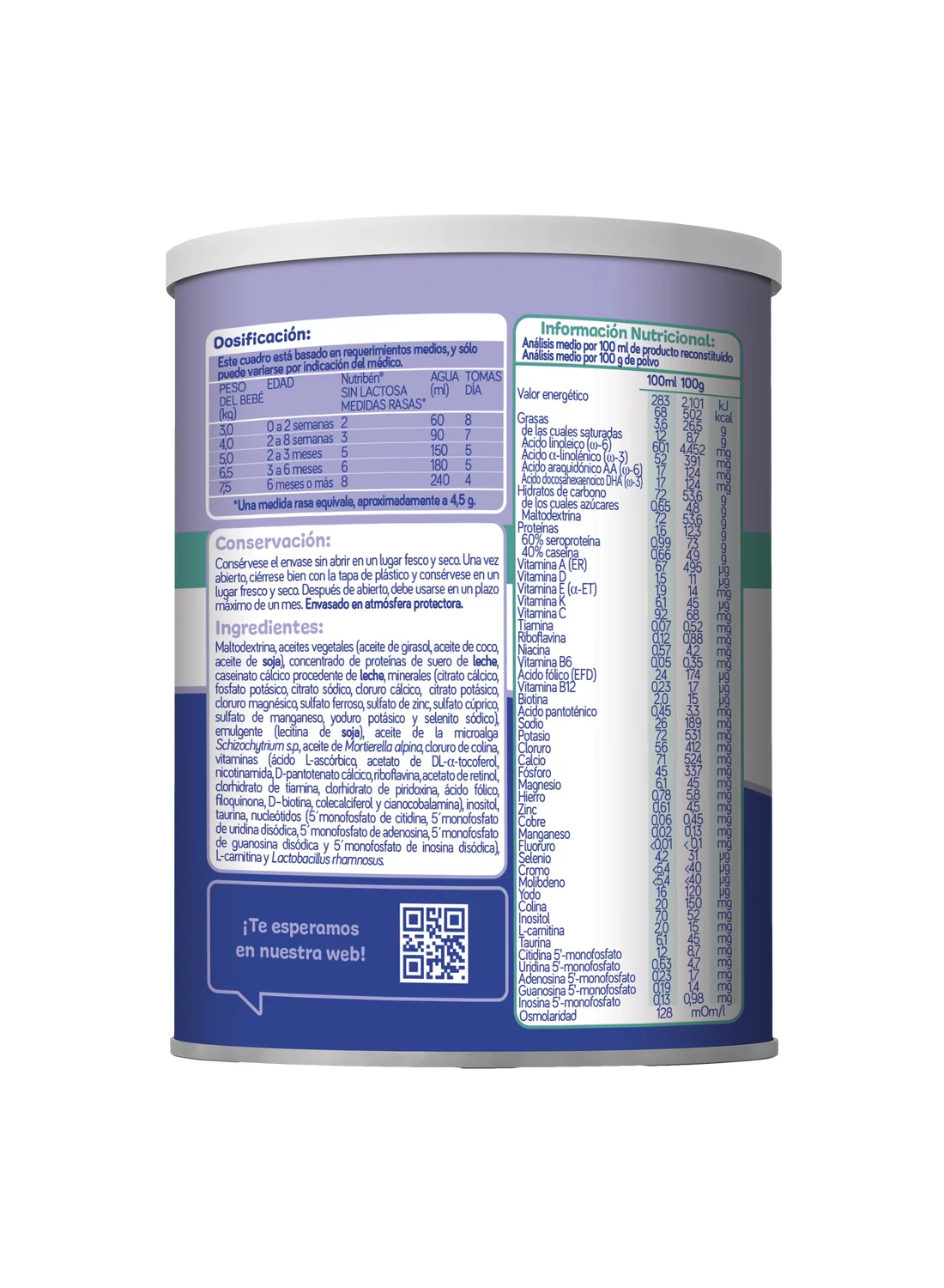 Nutribén® Sin Lactosa: para bebés desde su nacimiento con intolerancia a la lactosa (1)