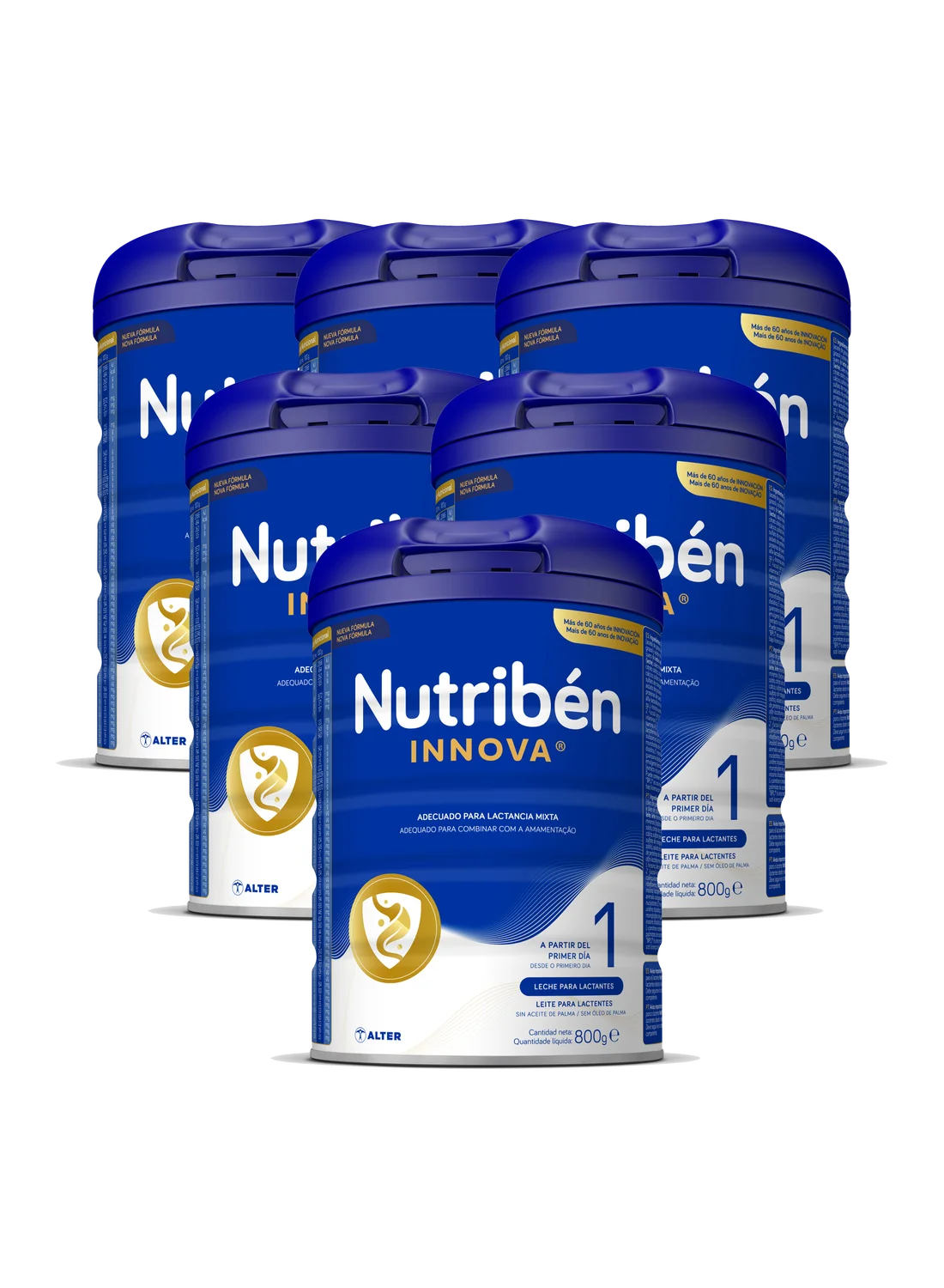 Pack ahorro 6 Nutribén innova® 1: Leche de fórmula para recién nacido