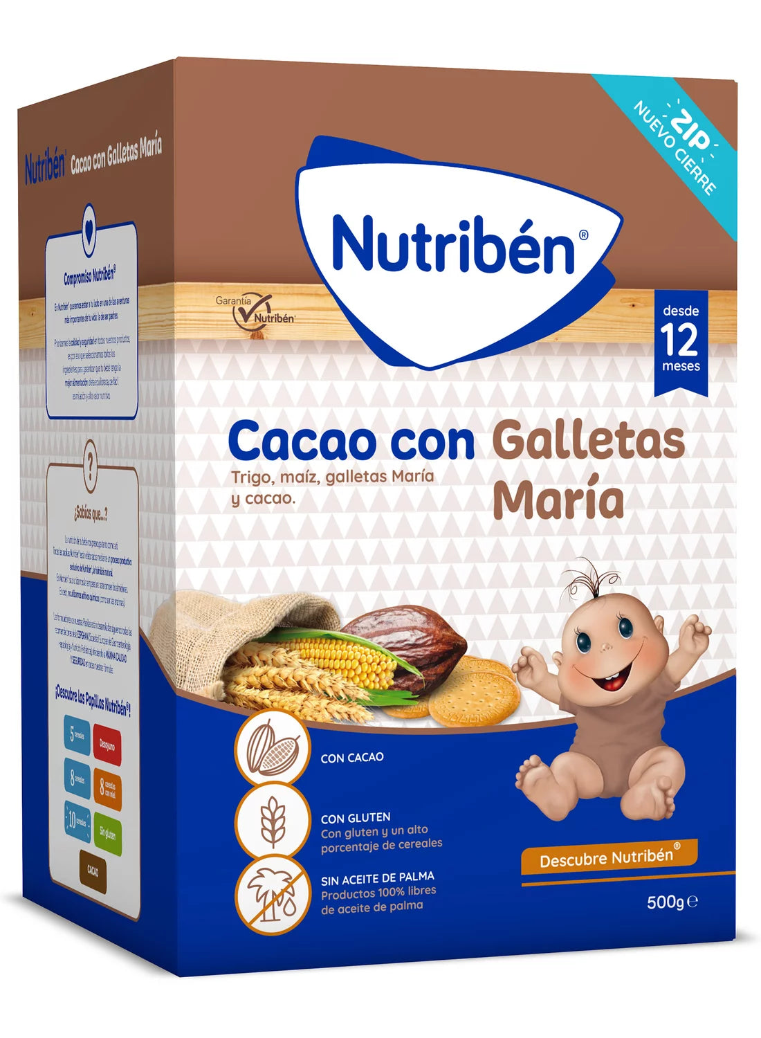 Nutribén® Cacao con galletas María: para bebés a partir de 1 año