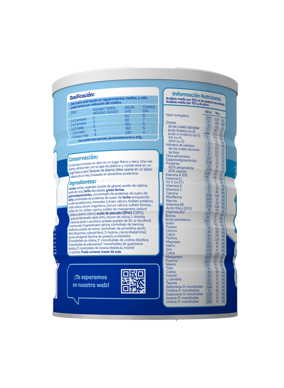 Nutribén® Natal Pro-α: Leche de fórmula para recién nacido 800 gr (1)