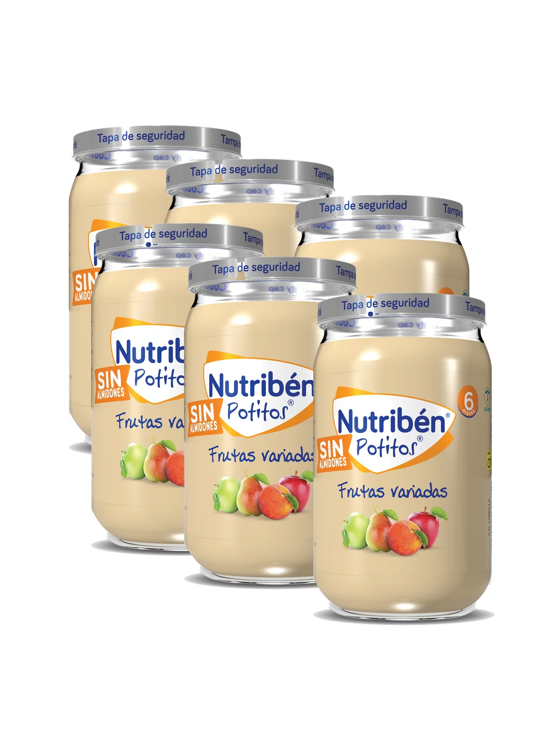 Pack ahorro de 6 Potitos Frutas Variadas