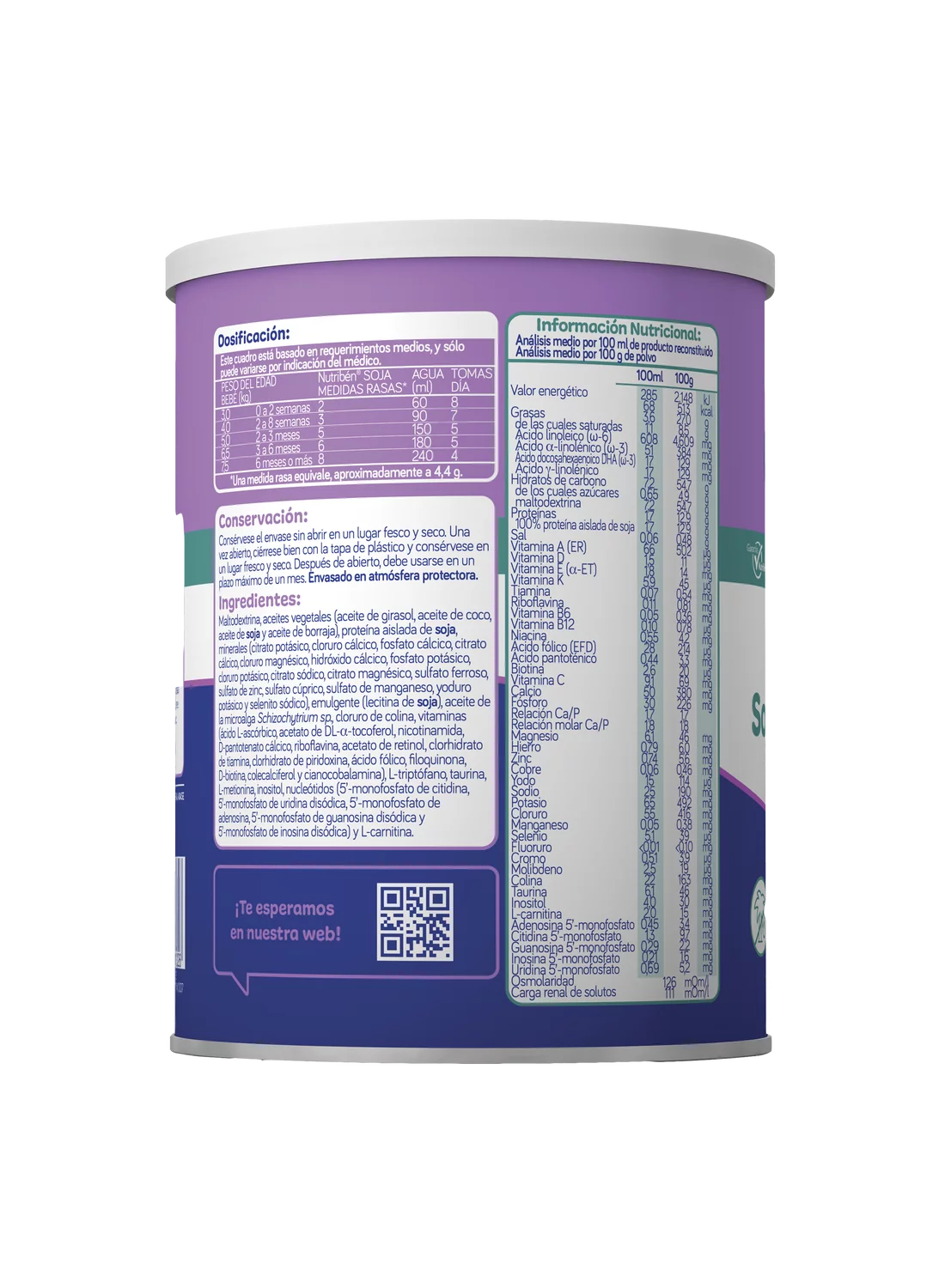 Nutribén® Soja: Leche de fórmula sin lactosa desde el nacimiento (1)