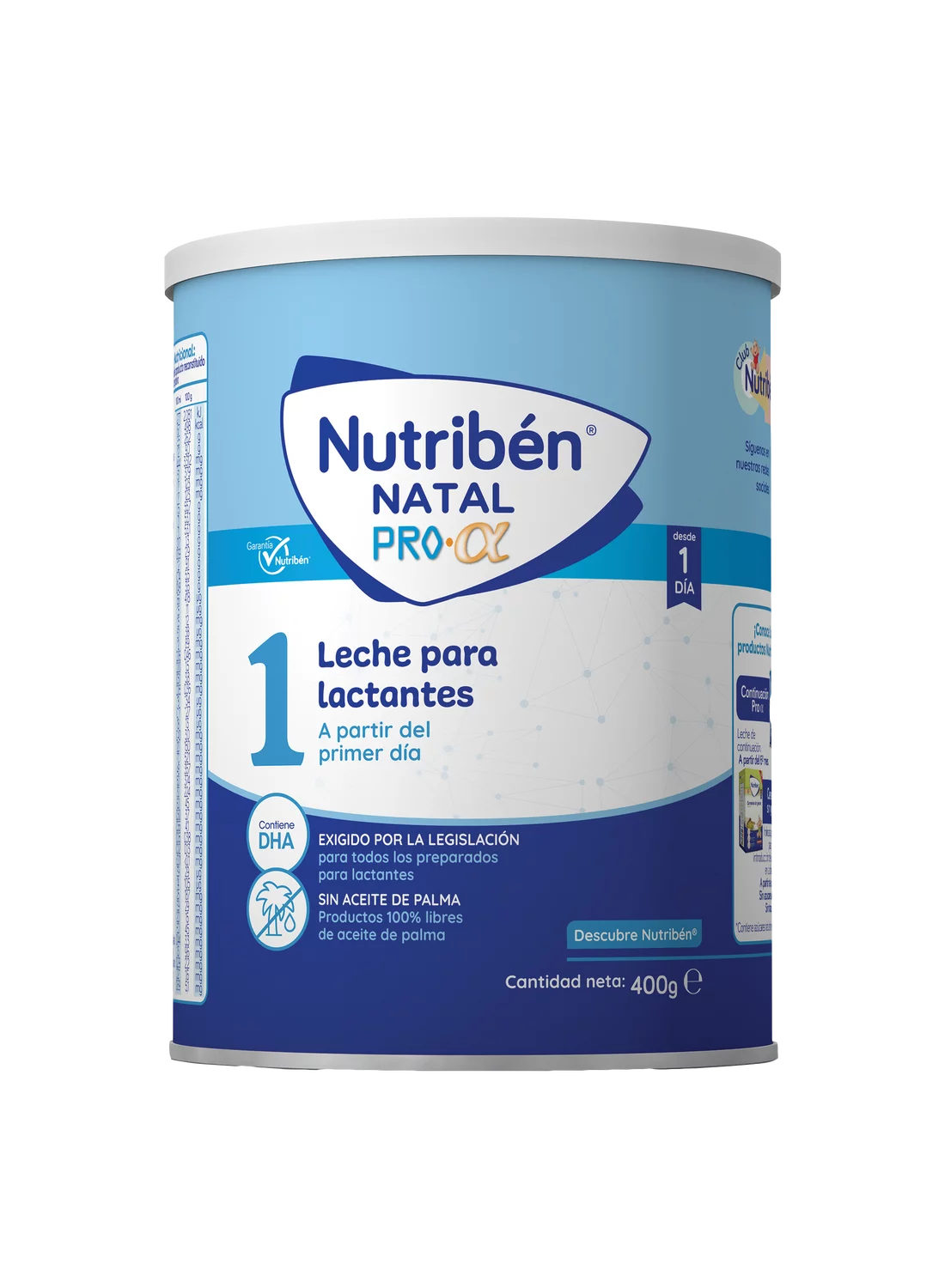 Nutribén® Natal Pro-α: Leche de fórmula para recién nacido 400 gr