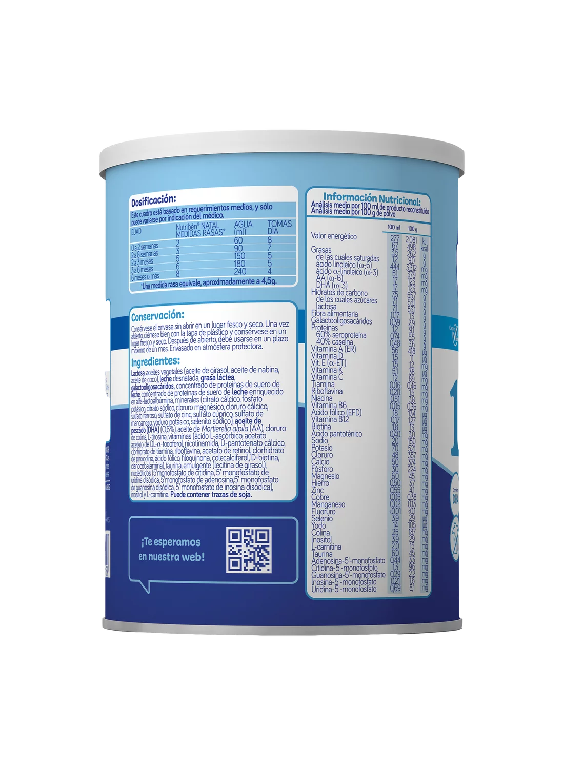 Nutribén® Natal Pro-α: Leche de fórmula para recién nacido 400 gr (1)