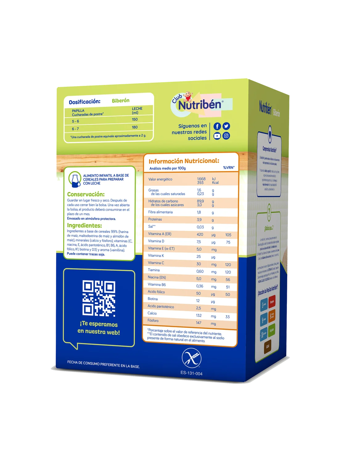 Nutribén® Papilla de inicio al biberón: cereales sin gluten para tu bebé desde los 4 meses (1)