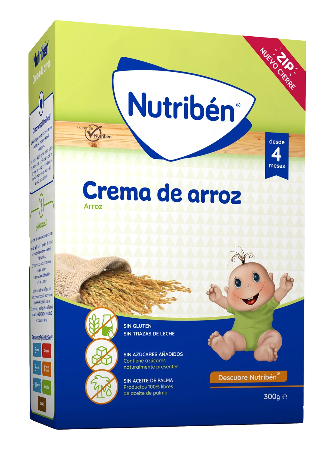 Nutribén® Crema de arroz: cereales sin gluten para tu bebé desde los 4 meses