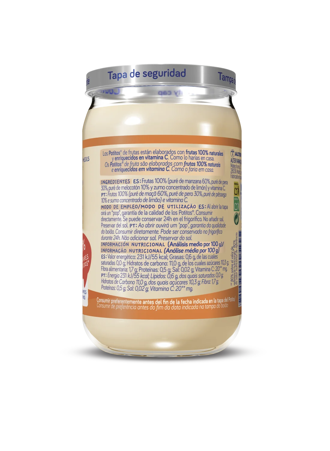 Potito de fruta: Frutas variadas 235gr (1)