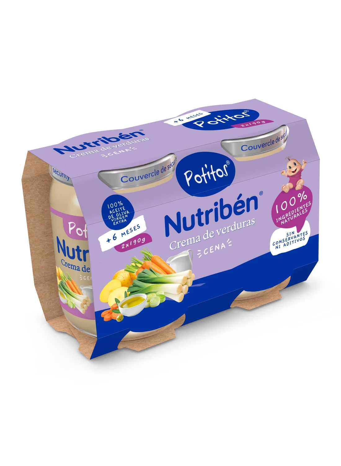 Potito para la cena: Crema de verduras 190gr x 2