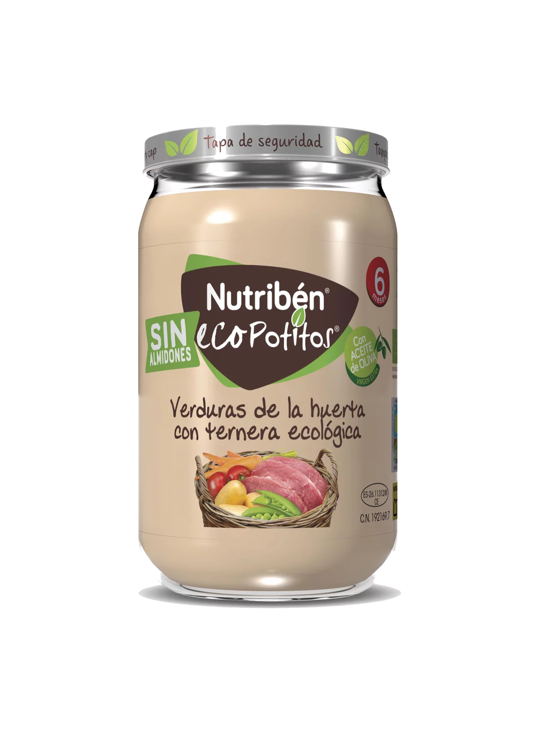 EcoPotito de carne de ternera: Verduras de la huerta con ternera ecológica 235gr