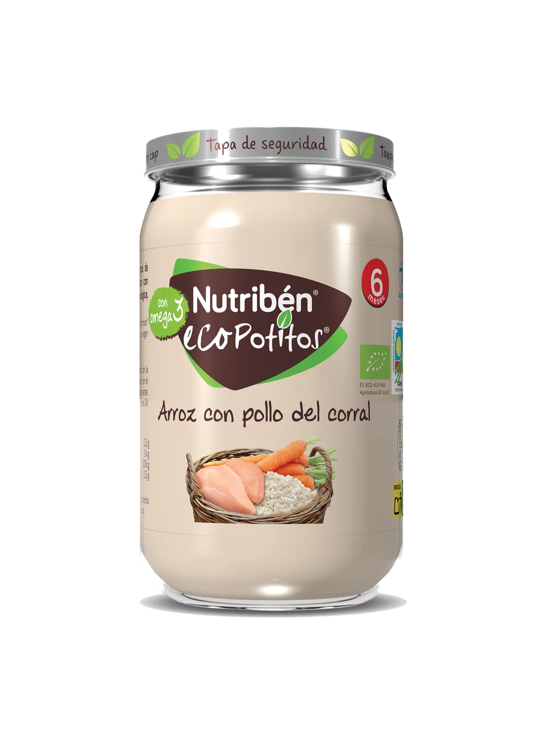 EcoPotito de carne de pollo: Arroz con pollo del corral 235gr