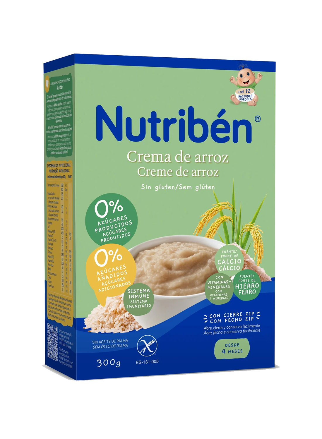 Nutribén® Crema de arroz: cereales sin gluten para tu bebé desde los 4 meses