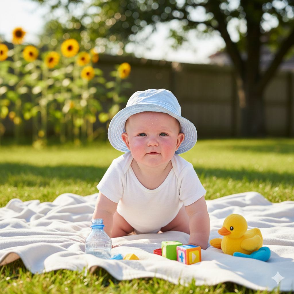 Trastornos por calor en un bebé
