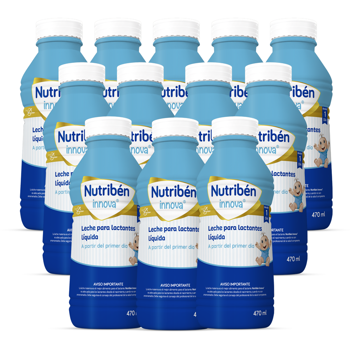 Pack ahorro 12 Leches líquidas Nutribén innova® : Leche de fórmula para recién nacido