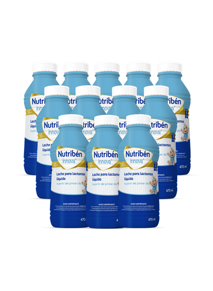 Pack de 12 Leches líquidas Nutribén innova® : Leche de fórmula para recién nacido