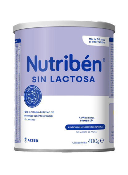 Nutribén® Sin Lactosa: para bebés desde su nacimiento con intolerancia a la lactosa
