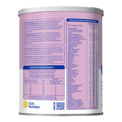 Nutribén® Bajo peso: para bebés desde el primer día