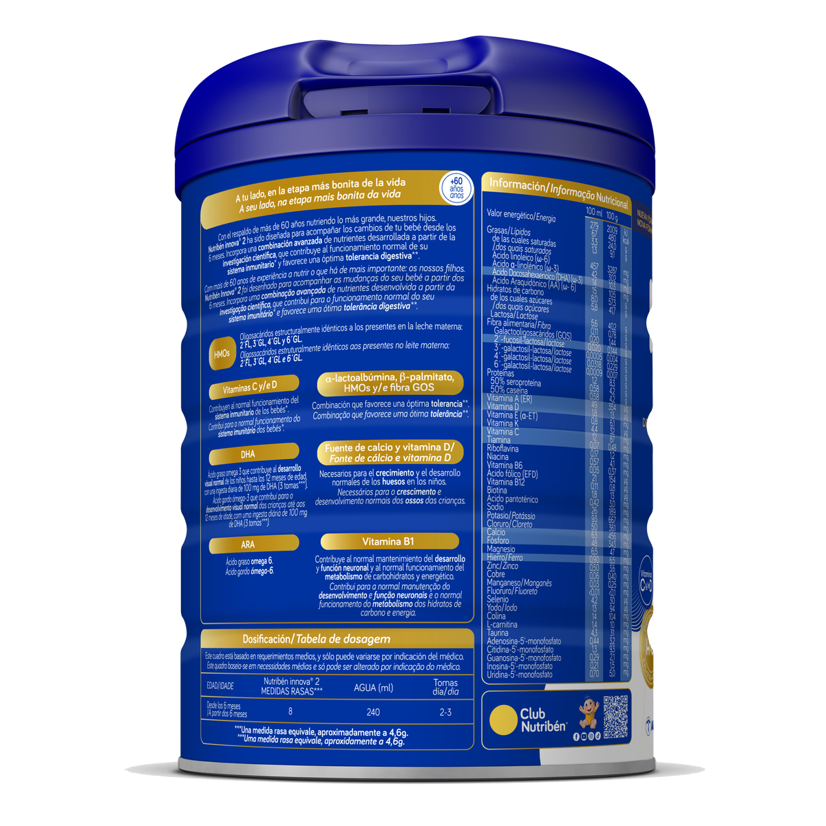 Nutribén innova® 2: Leche de fórmula de continuación para bebés de 6 a 12 meses