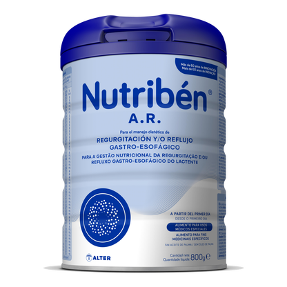 Nutribén® A.R.: Leche de fórmula para recién nacido antireflujo y antiregurgitación
