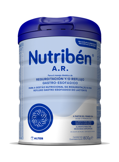 Nutribén® A.R.: Leche de fórmula para recién nacido antireflujo y antiregurgitación