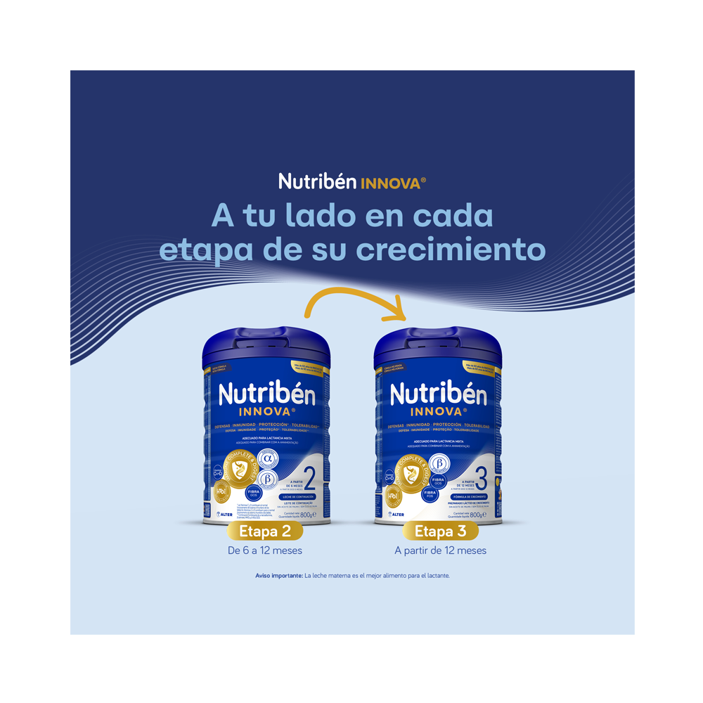 Nutribén innova® 2: Leche de fórmula de continuación para bebés de 6 a 12 meses