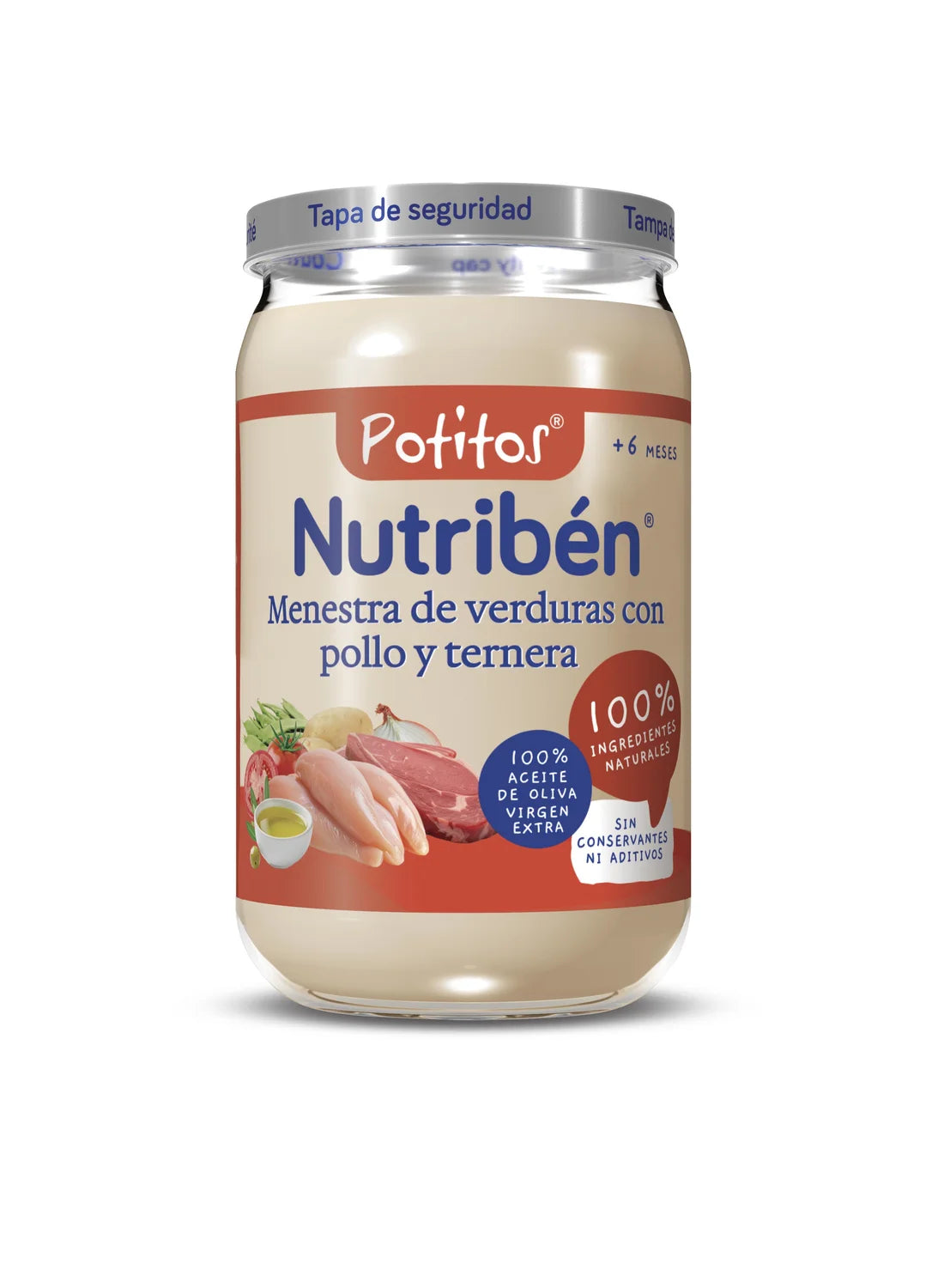 Potito de menestra de verduras pollo y ternera