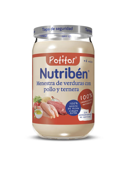 Potito de menestra de verduras pollo y ternera