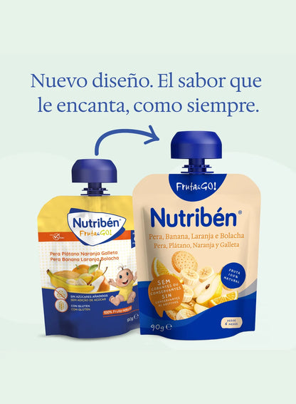 Bolsita de Fruta & GO! Pera, plátano, naranja y galleta (2)
