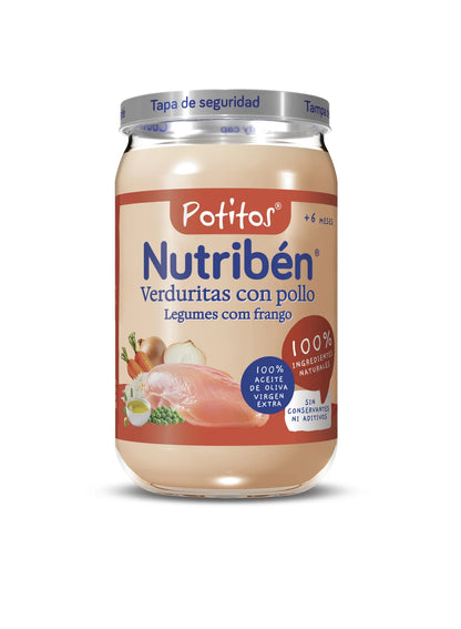 Potito de verduritas con pollo
