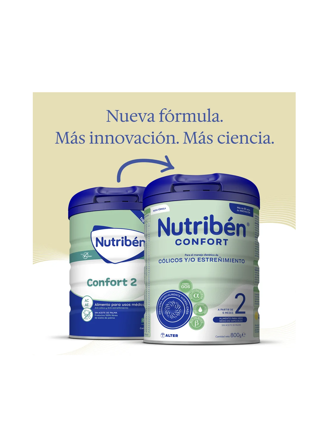 Nutribén® Confort 2: Leche de fórmula para cólicos y estreñimiento desde los 6 meses (1)
