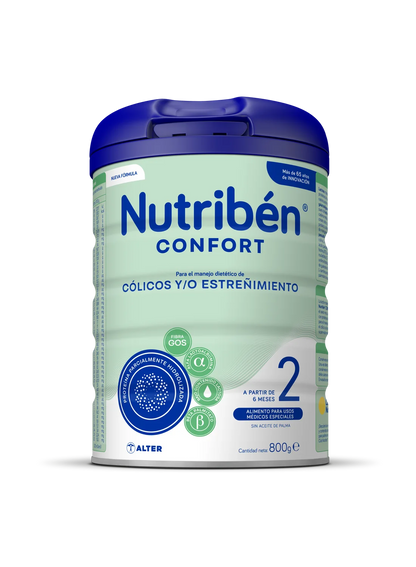 Nutribén® Confort 2: Leche de fórmula para cólicos y estreñimiento desde los 6 meses