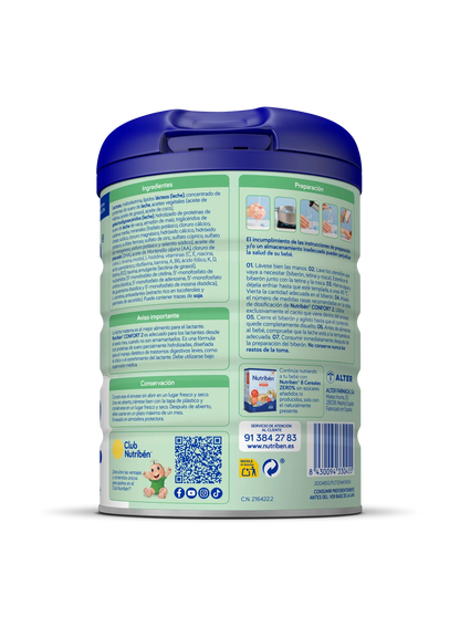 Nutribén® Confort 2: Leche de fórmula para cólicos y estreñimiento desde los 6 meses (2)