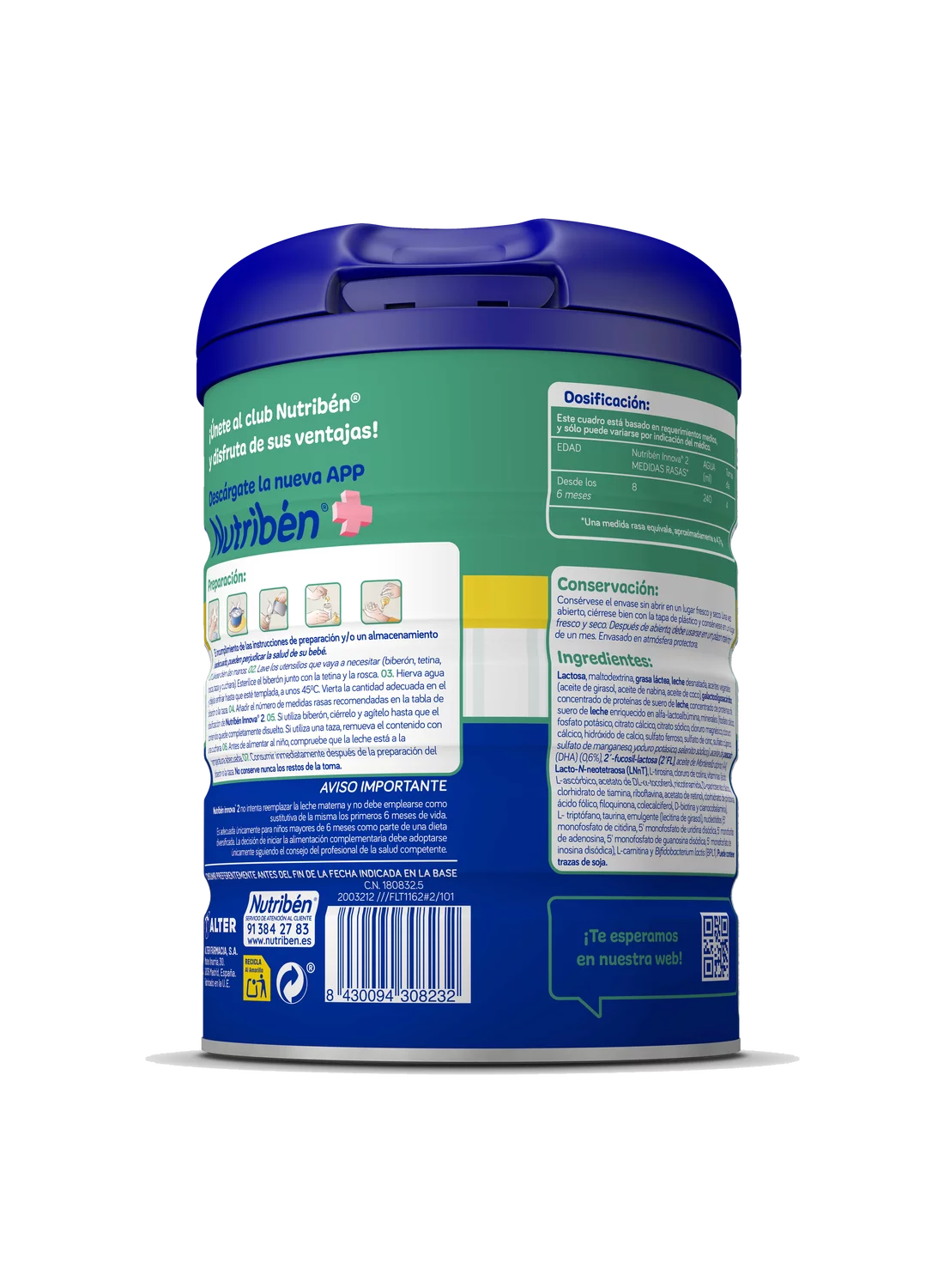 Nutribén innova® 2: Leche de fórmula de continuación para bebés de 6 a 12 meses (1)