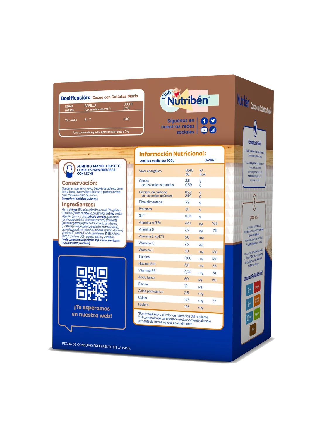 Nutribén® Cacao con galletas María: para bebés a partir de 1 año (1)