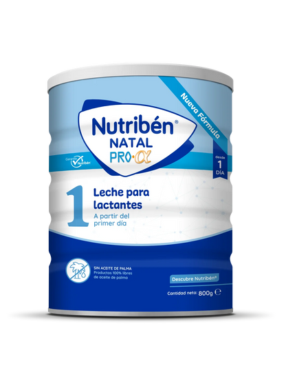 Nutribén® Natal Pro-α:  Leche de fórmula para recién nacido 800 gr