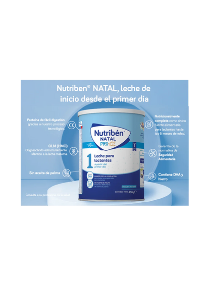 Nutribén® Natal Pro-α:  Leche de fórmula para recién nacido 800 gr (1)