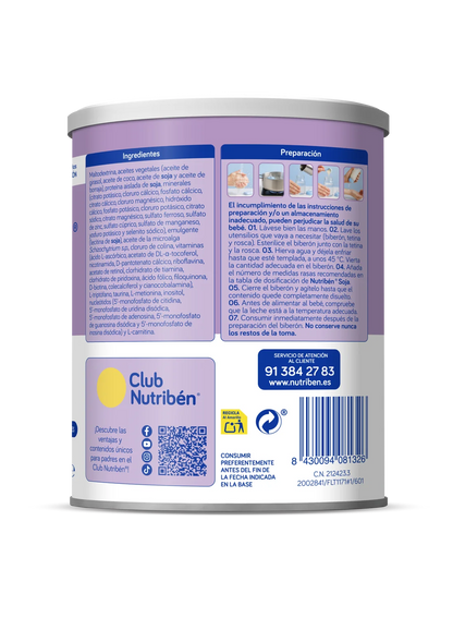 Nutribén® Soja: Leche de fórmula sin lactosa desde el nacimiento (2)