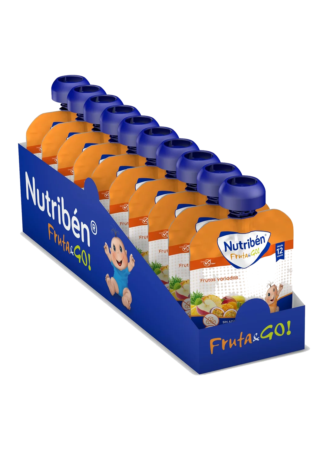 Pack ahorro de 10 bolsitas de Fruta&GO! Frutas variadas
