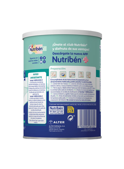 Nutribén® Hidrolizada 2: leche hidrolizada desde los 6 meses (1)