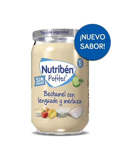 Potito bechamel con lenguado y merluza