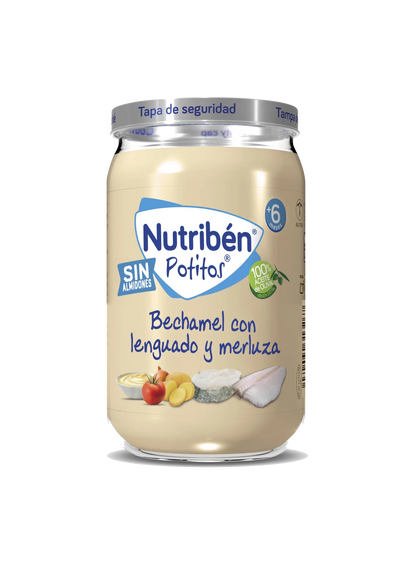 Pack ahorro de 6 Potitos de bechamel con lenguado y merluza (1)
