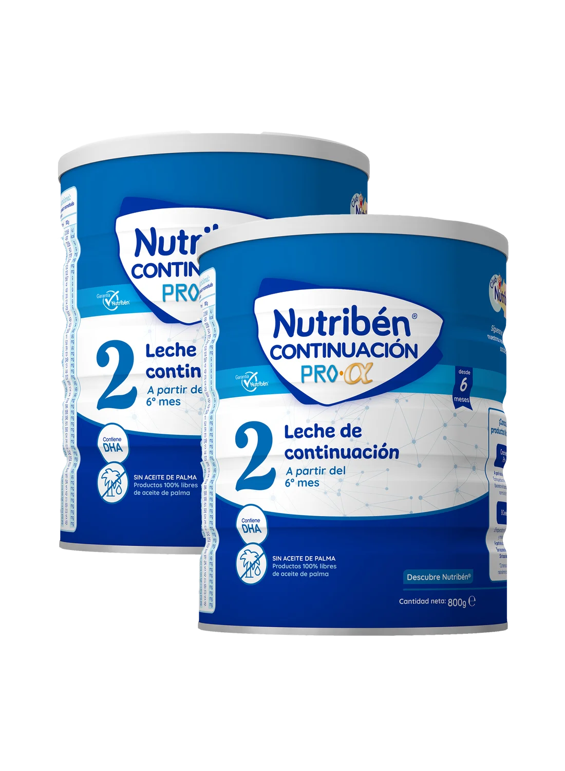 Pack ahorro Nutribén® Continuación  Pro-α  2: Leche de fórmula de continuación para bebés de 6 a 12 meses