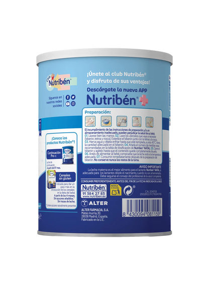 Nutribén® Natal Pro-α:  Leche de fórmula para recién nacido 400 gr (2)