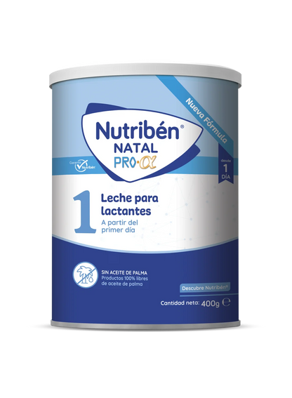 Nutribén® Natal Pro-α:  Leche de fórmula para recién nacido 400 gr (2)