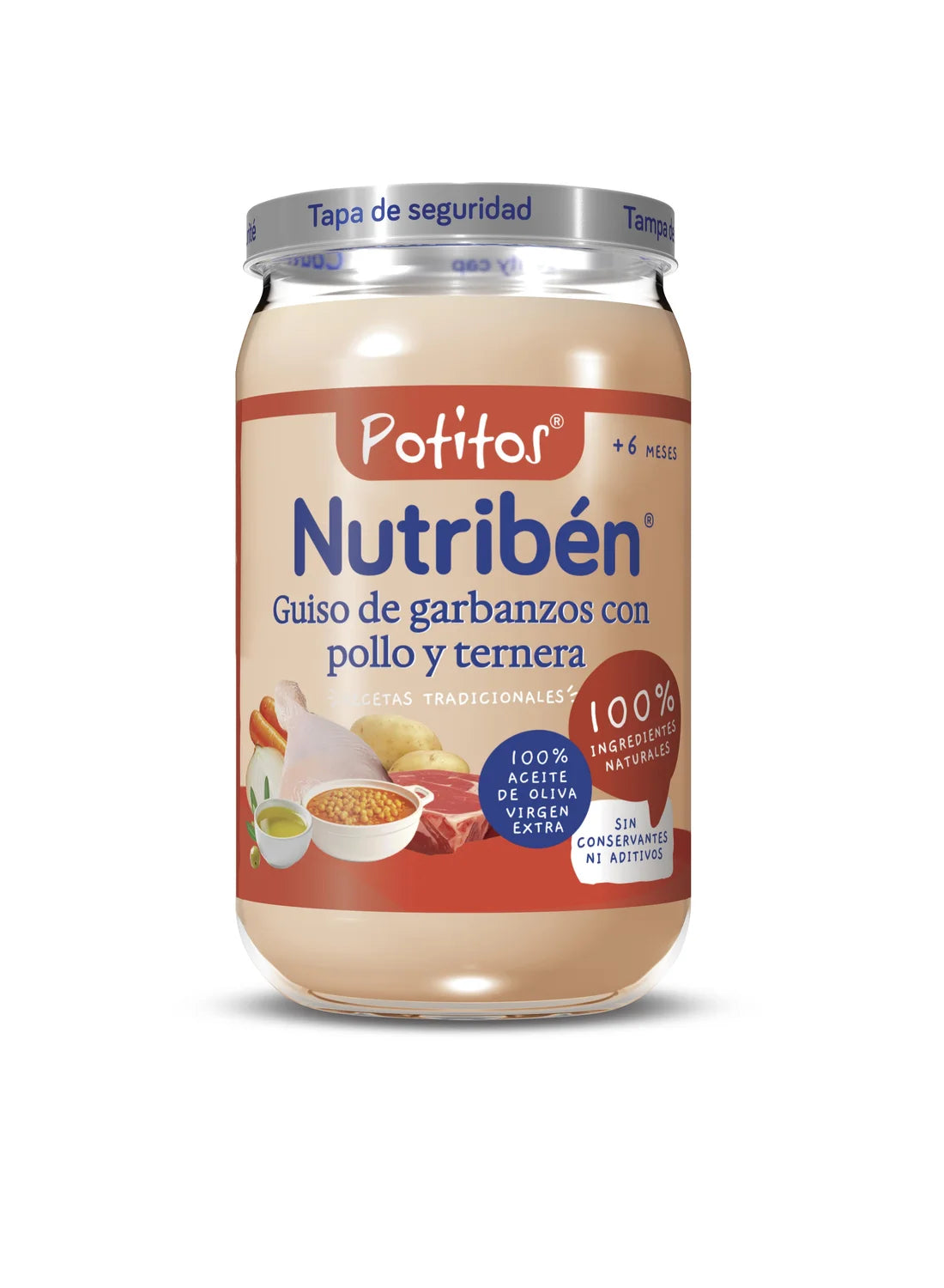 Potito guiso de garbanzos con pollo y ternera