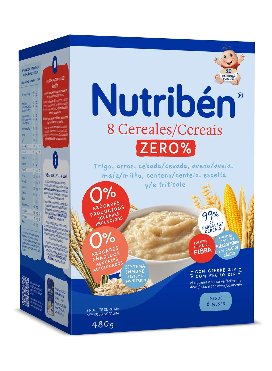 Nutribén® 8 Cereales ZERO% | Papilla para bebés +6 meses
