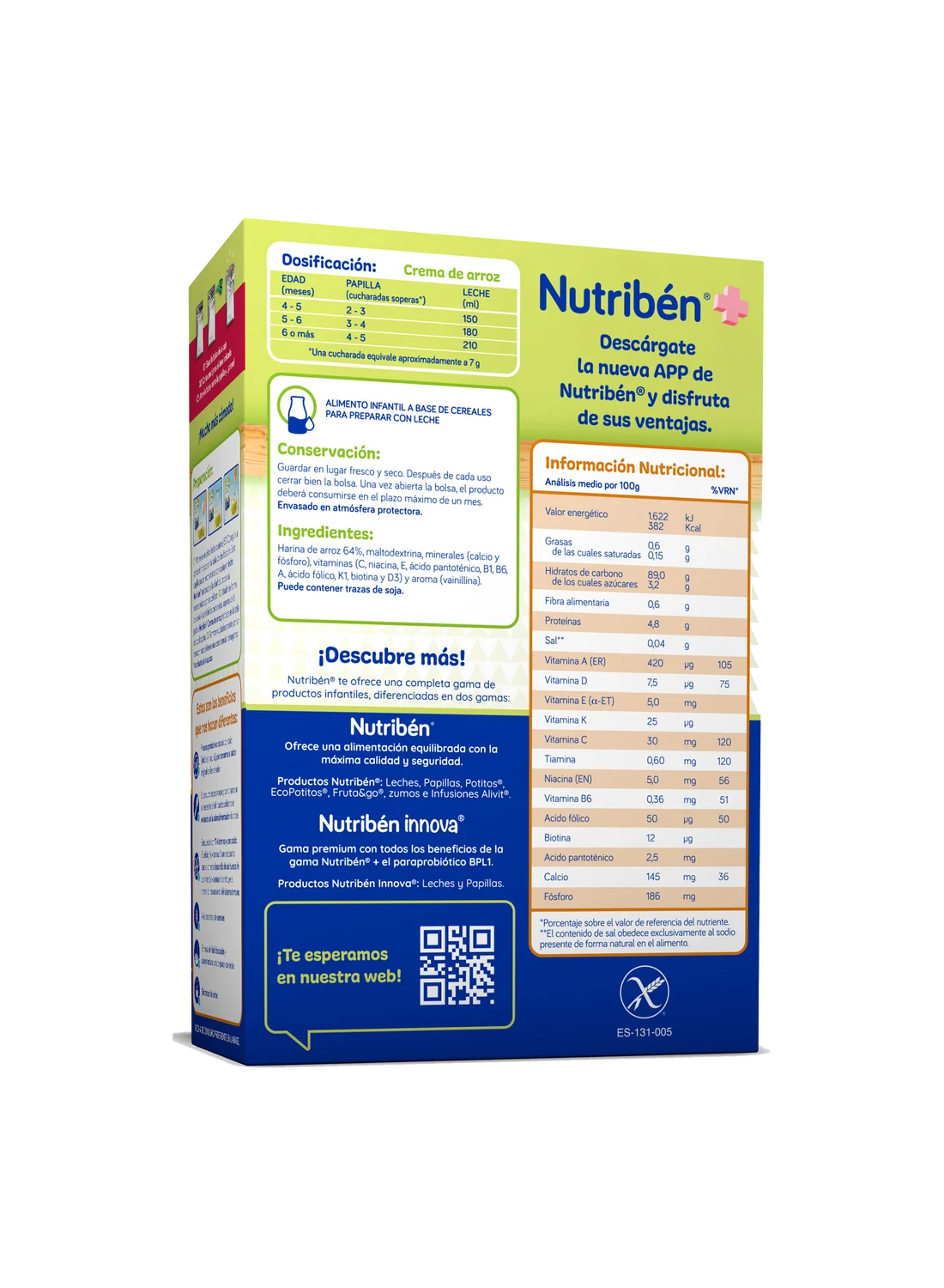 Nutribén® Crema de arroz: cereales sin gluten para tu bebé desde los 4 meses (1)