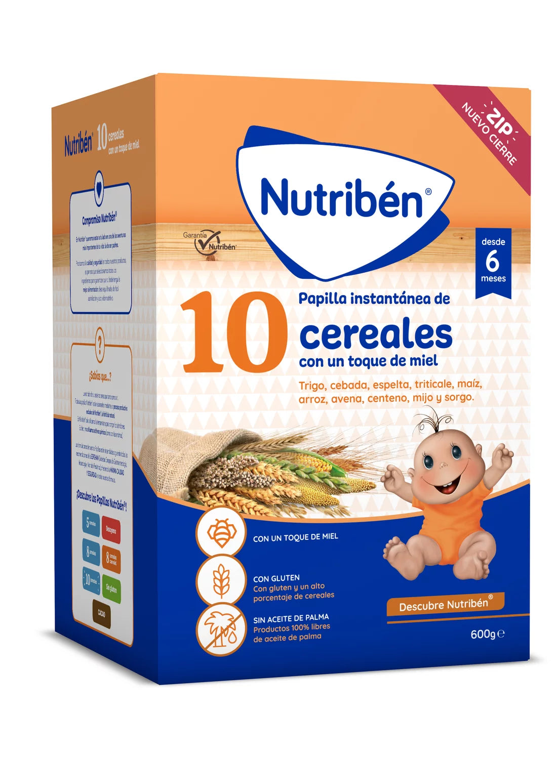 Nutribén® 10 Cereales con un toque de miel: para bebés a partir de 6 meses